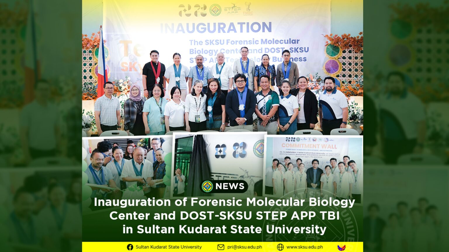 Inauguration of Forensic Molecular Biology Center and DOST-SKSU STEP ...